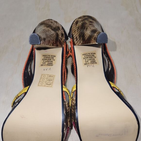 Pierre Dumas Multi-Color Heeled Shoe Women's Size 7.5 M - Picture 8 of 11